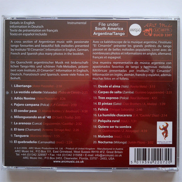 Instituto el Cimarron : Folk Music And Tangos (CD, Album)