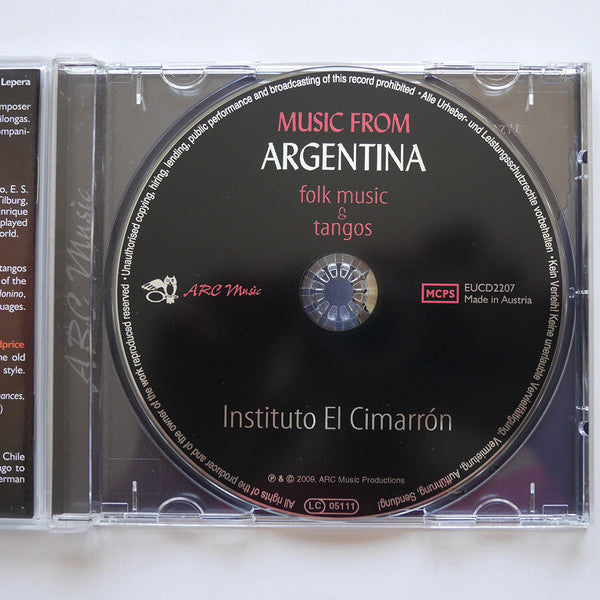 Instituto el Cimarron : Folk Music And Tangos (CD, Album)