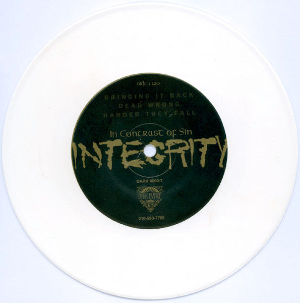 Integrity (2) : In Contrast Of Sin (7", RE, Whi)