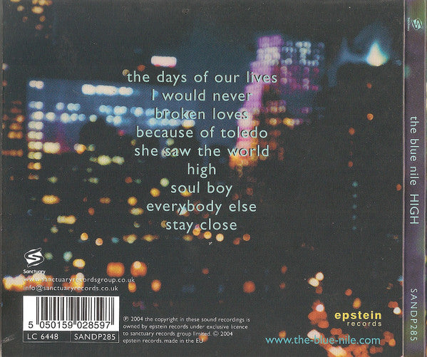 The Blue Nile : High (CD, Album, Dig)