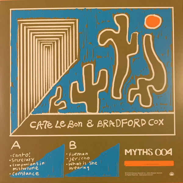 Cate Le Bon & Bradford Cox : Myths 004 (12", EP, Ltd)