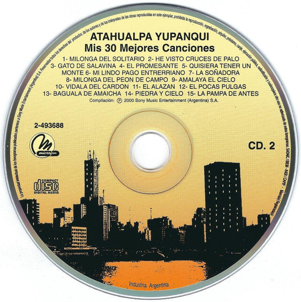 Atahualpa Yupanqui : Mis 30 Mejores Canciones (2xCD, Comp)