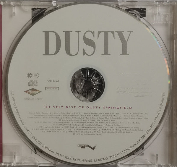 Dusty Springfield : Dusty (The Very Best Of Dusty Springfield) (CD, Comp, RE, RM)