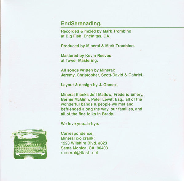 Mineral : Endserenading (LP, Album)