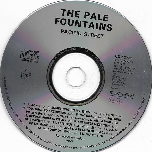 The Pale Fountains : Pacific Street (CD, Album, RE)