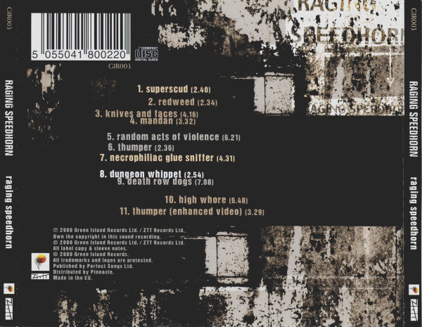 Raging Speedhorn : Raging Speedhorn (CD, Album, Enh)