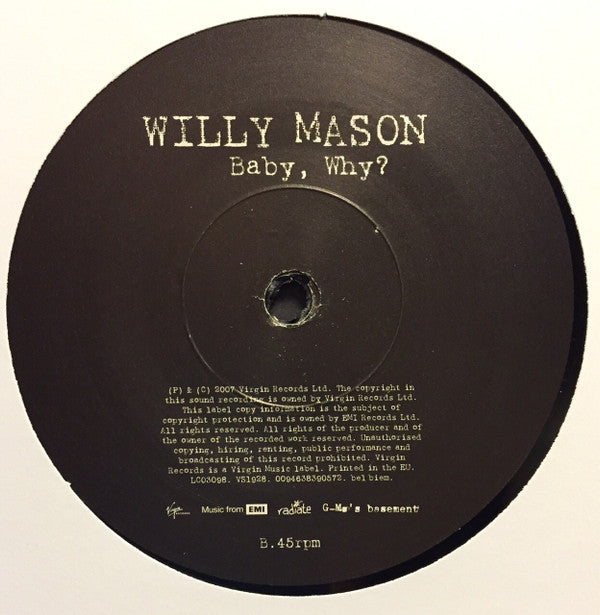 Willy Mason : Save Myself (7", Single)