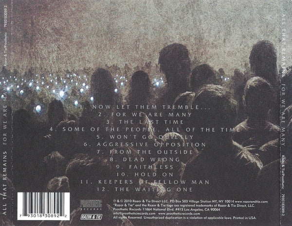 All That Remains : ... For We Are Many (CD, Album)
