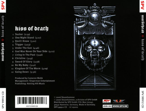 Motörhead : Kiss Of Death (CD, Album)