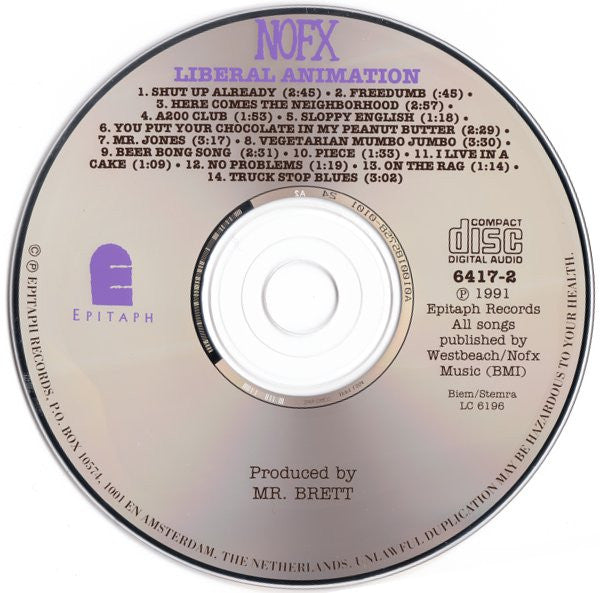 NOFX : Liberal Animation (CD, Album, RE)