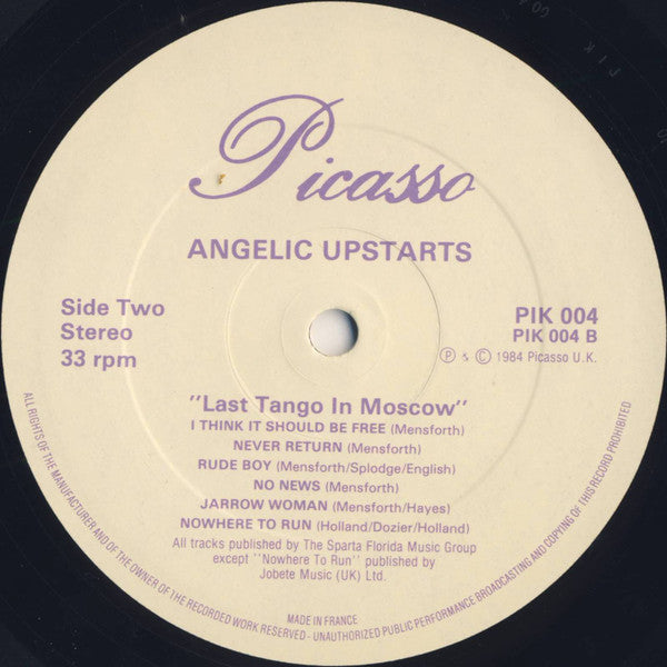 Angelic Upstarts : Last Tango In Moscow (LP, Album, IDS)