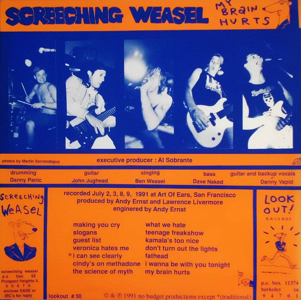 Screeching Weasel : My Brain Hurts (LP, Album)