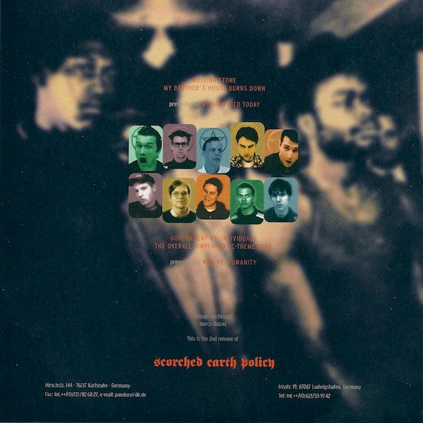 Man Vs. Humanity & My Hero Died Today : Light My Fire And Burn Down Baby Split Seven Inch (7")
