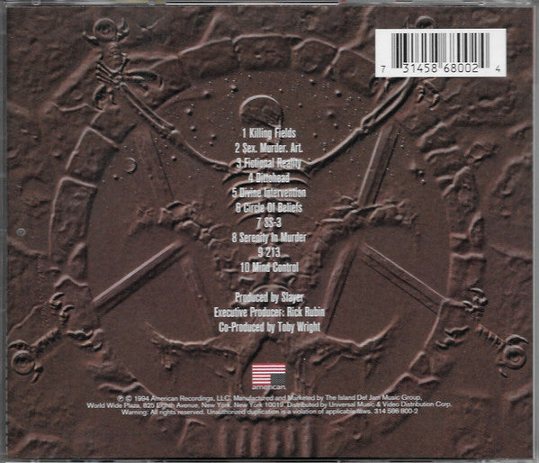 Slayer : Divine Intervention (CD, Album, RE, RP)