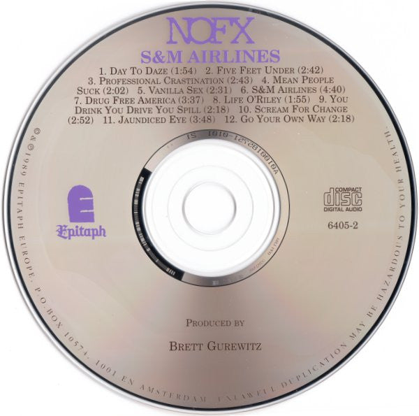 NOFX : S & M Airlines (CD, Album, RE, RP)