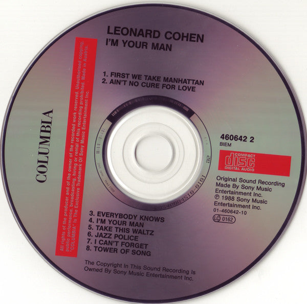 Leonard Cohen : I'm Your Man (CD, Album, RE)