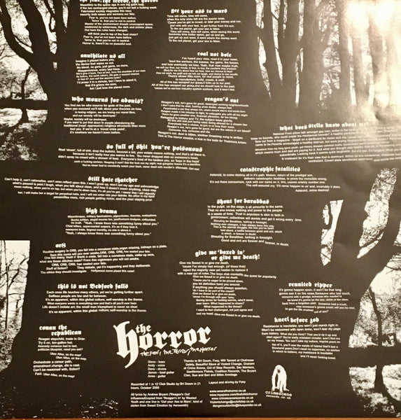 The Horror : The Fear, The Terror, The Horror (12", Album, Num)