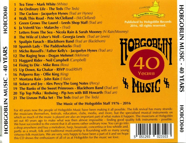 Various : Hobgoblin Music - 40 Years (CD, Comp)