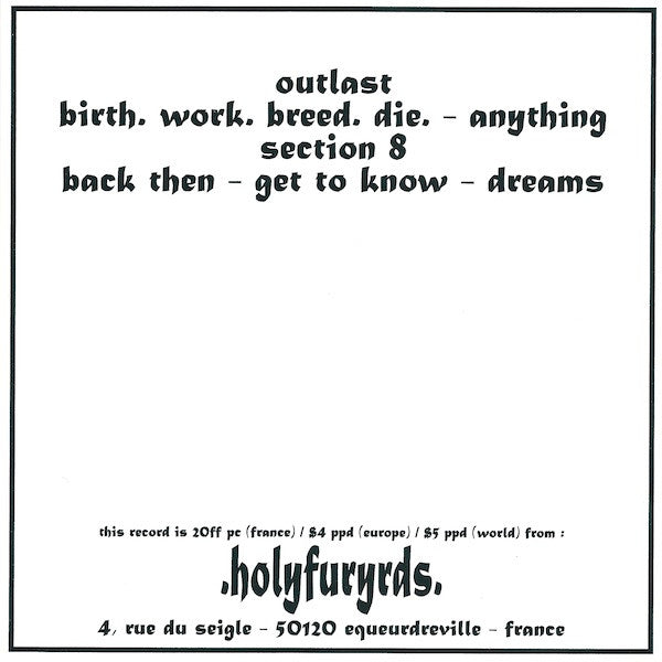 Outlast / Section 8 (2) : Outlast / Section 8 (7")