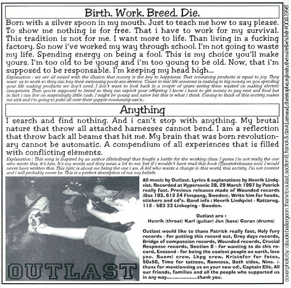 Outlast / Section 8 (2) : Outlast / Section 8 (7")