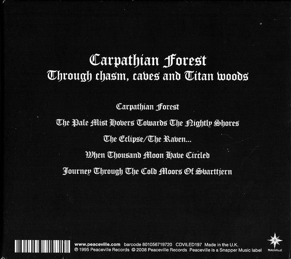 Carpathian Forest : Through Chasm, Caves And Titan Woods (CD, EP, RE, Dig)