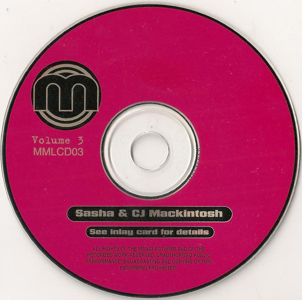 Sasha / CJ Mackintosh : Mixmag Live! Volume 3 (CD, Mixed, RE, RM)