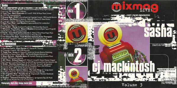 Sasha / CJ Mackintosh : Mixmag Live! Volume 3 (CD, Mixed, RE, RM)