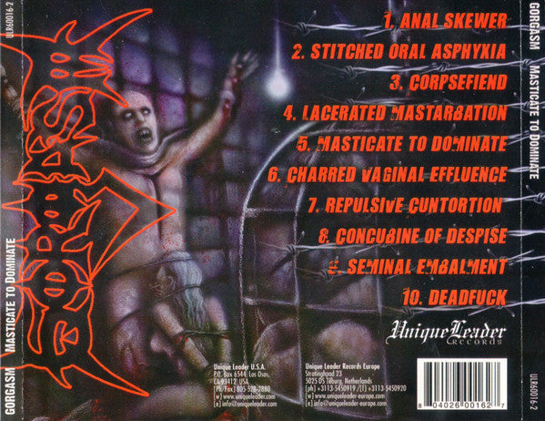 Gorgasm : Masticate To Dominate (CD, Album)