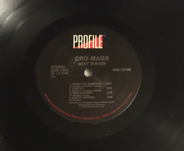 Cro-Mags : Best Wishes (LP, Album, (SP)