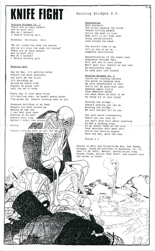 Knife Fight (2) : Burning Bridges E.P. (7", EP)