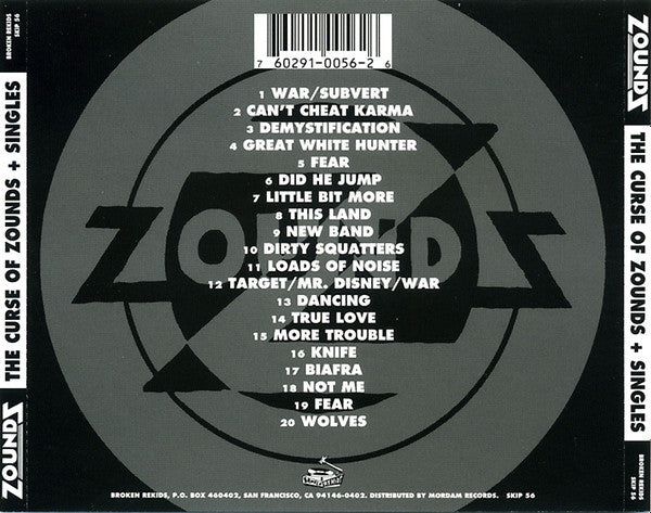 Zounds (2) : The Curse Of Zounds + Singles (CD, Comp, RE)