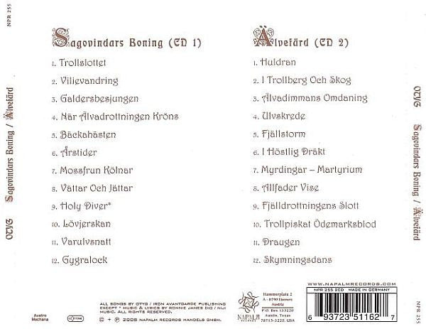 Otyg : Sagovindars Boning / Älvefärd (CD, Album + CD, Album + Comp)