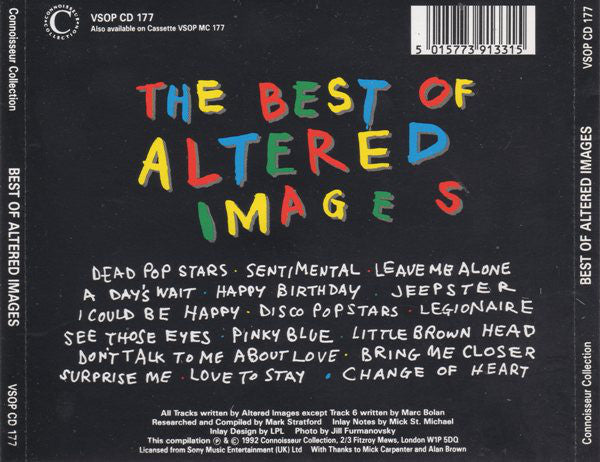 Altered Images : The Best Of Altered Images (CD, Comp)
