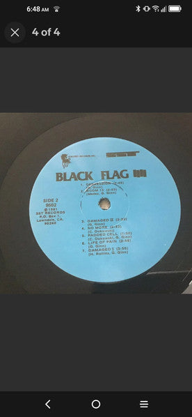 Black Flag : Damaged (LP, Album, RE, Unofficial)