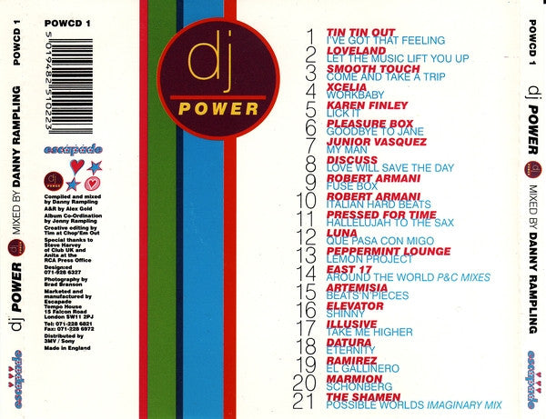 Danny Rampling : DJ Power (CD, Comp, Mixed)
