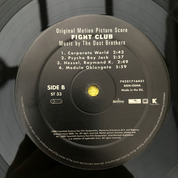 The Dust Brothers : Fight Club - Original Motion Picture Score (2xLP, Album, Ltd, Mixed, RE, 180)