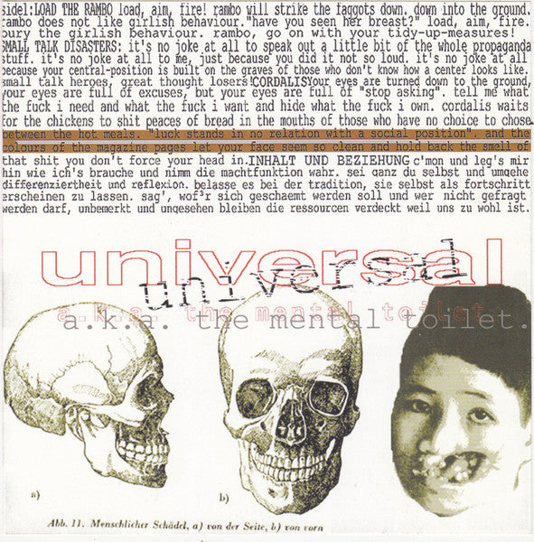Universal (6) A.K.A. The Mental Toilet : Immens Toilet In Mind (7")