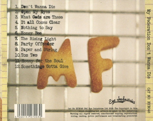 My Federation : Don't Wanna Die (CD, Album)