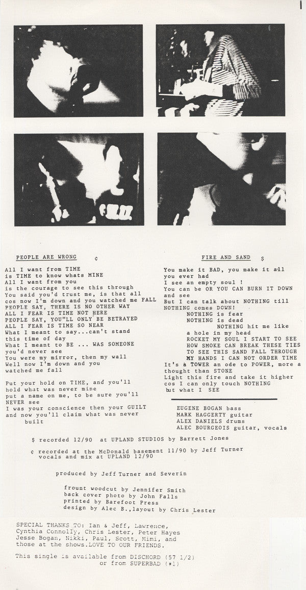 Severin : Fire And Sand / People Are Wrong (7")