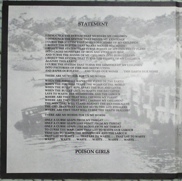 Poison Girls : Chappaquiddick Bridge (LP, Album)