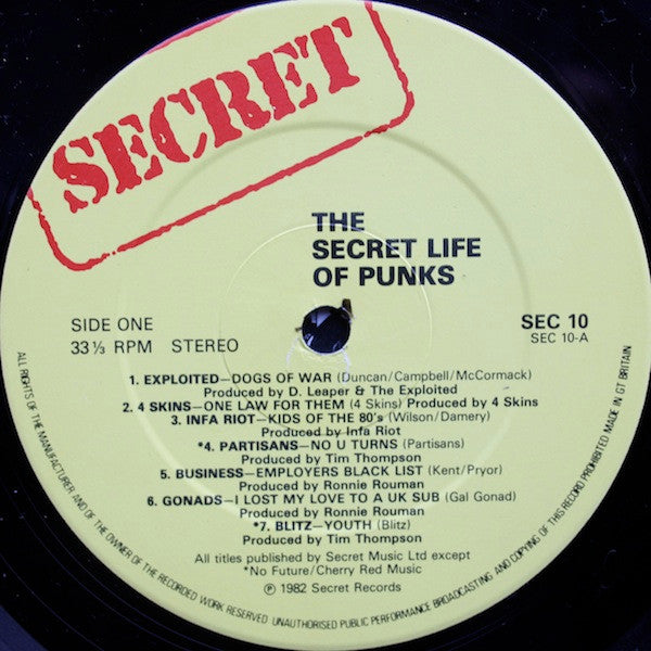 Various : The Secret Life Of Punks (LP, Comp)