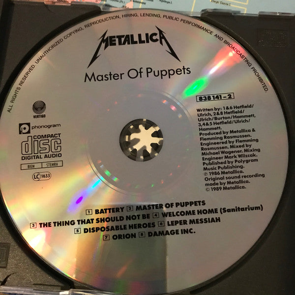 Metallica : Master Of Puppets (CD, Album, RE)