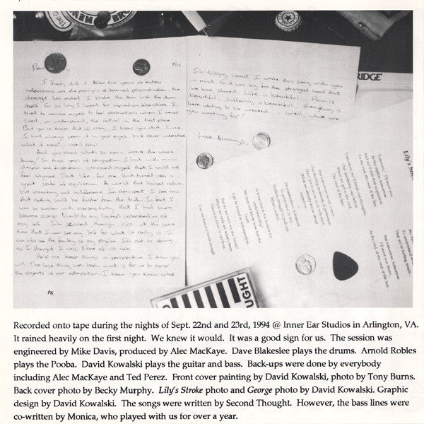 Second Thought (3) : Lily's Stroke (7")