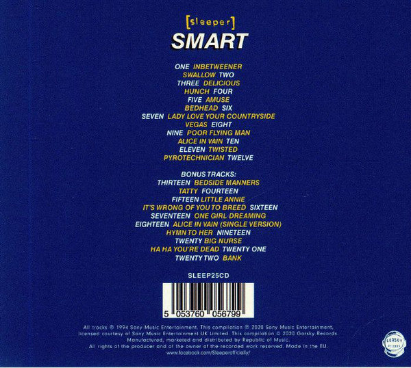 Sleeper (2) : Smart (CD, Album, Comp, RE)