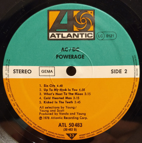 AC/DC : Powerage (LP, Album, RP)