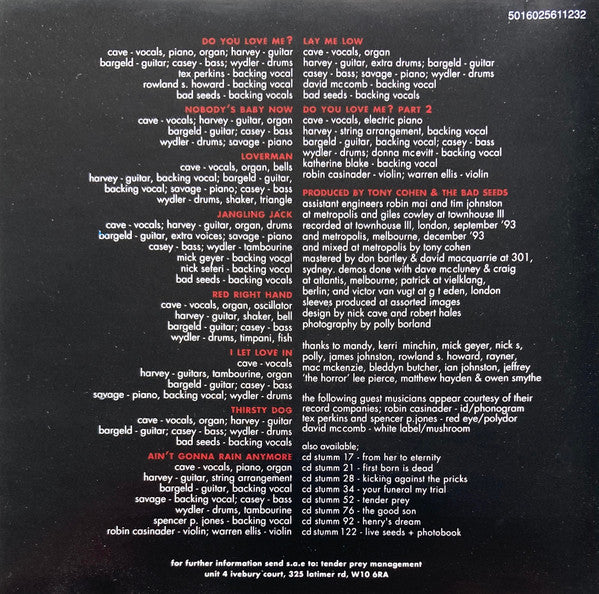 Nick Cave & The Bad Seeds : Let Love In (CD, Album, RE, RP)