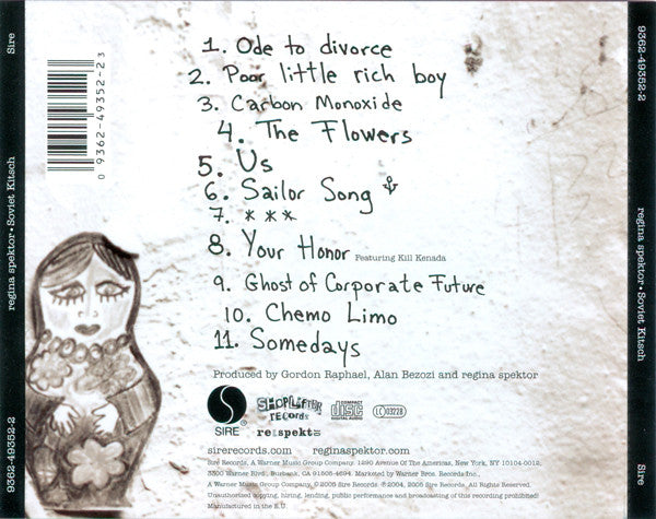 Regina Spektor : Soviet Kitsch (CD, Album)