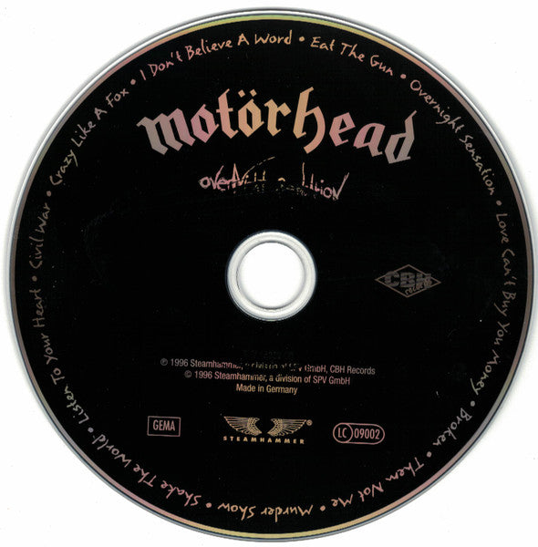 Motörhead : Overnight Sensation (CD, Album, RE)