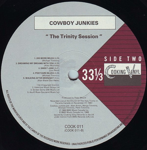 Cowboy Junkies : The Trinity Session (LP, Album)