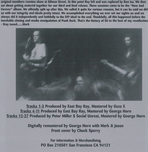Social Unrest : The Complete Studio Recordings Vol 1 (CD, Comp, RE)